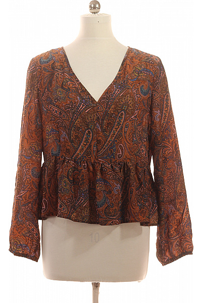 Dámská halenka s dlouhým rukávem a potiskem oranžová boho Velikost EU XXL | Unimoda | obrázek 2