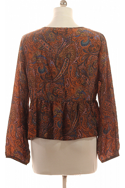 Dámská halenka s dlouhým rukávem a potiskem oranžová boho Velikost EU XXL | Unimoda | obrázek 3