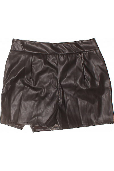 dámské kožené mini kraťasy volnočasové moderní hnědé Vel. 38 | Unimoda | obrázek 2