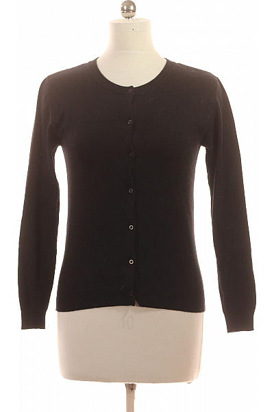 PIECES Dámský černý Propínací Kardigan S Dlouhým Rukávem Basic Velikost EU M