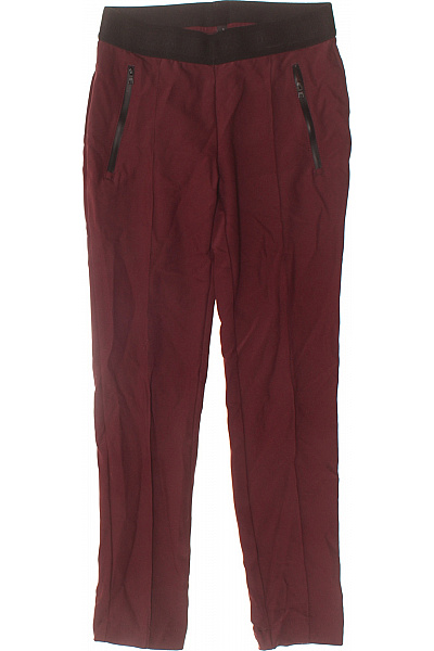 TONI Dámské Vínové Tepláky S Kapsami Volnočasové Vel. S