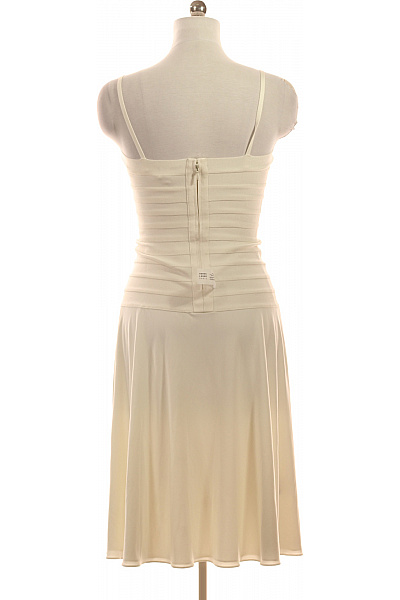 HERVE LEGER šaty na ramínka midi elegantní béžové žerzejové Vel. m | HERVE LEGER | obrázek 2