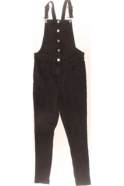 Oasis Dámské černé Laclové Džíny Skinny S Laclem Na Knoflíky Velikost 12