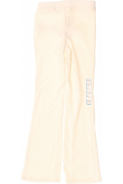 reserved Dívčí bavlněné kalhoty béžové žebrované zvonové Velikost 134 | reserved | obrázek 2