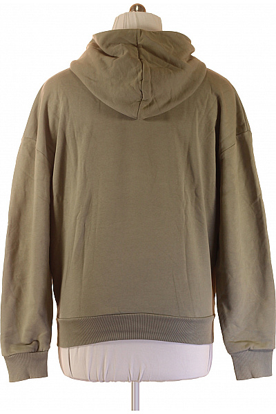 Pánská bavlněná mikina s kapucí a klokaní kapsou khaki Velikost S | Unimoda | obrázek 2