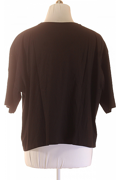 ZIZZI Dámské tričko krátký rukáv černé bavlna basic oversize crop top Velikost EU XL | ZIZZI | obrázek 2