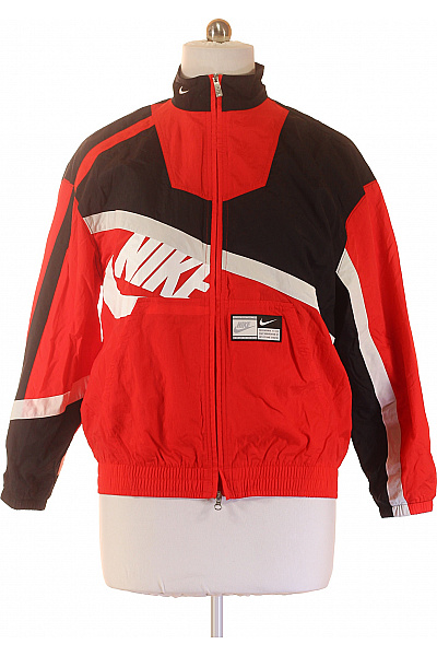 Nike pánská červená nylonová retro větrová bunda se zipem Vel. s | Nike | obrázek 2