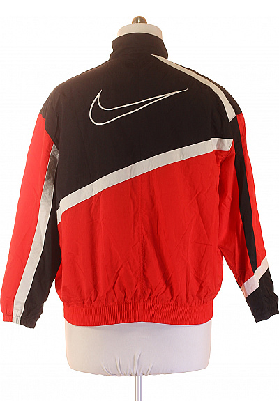 Nike pánská červená nylonová retro větrová bunda se zipem Vel. s | Nike | obrázek 3