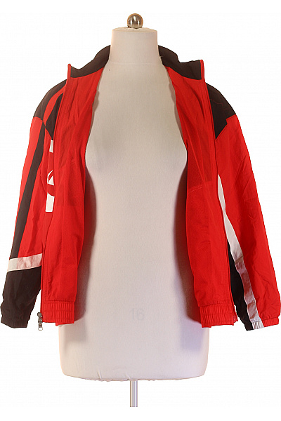 Nike pánská červená nylonová retro větrová bunda se zipem Vel. s | Nike | obrázek 4