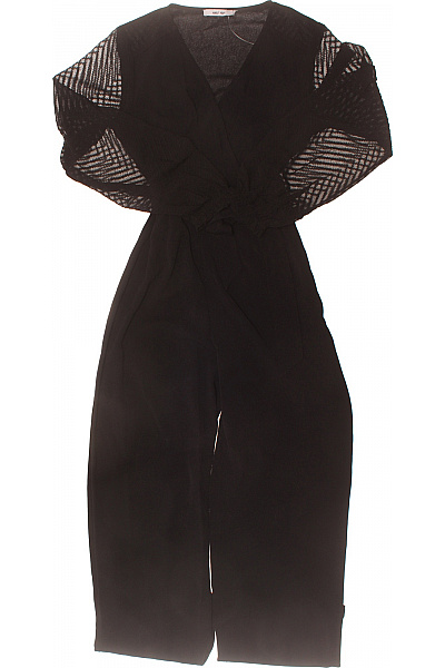 Dámský černý Overal Dlouhý Rukáv Vzorovaný Vel. 36