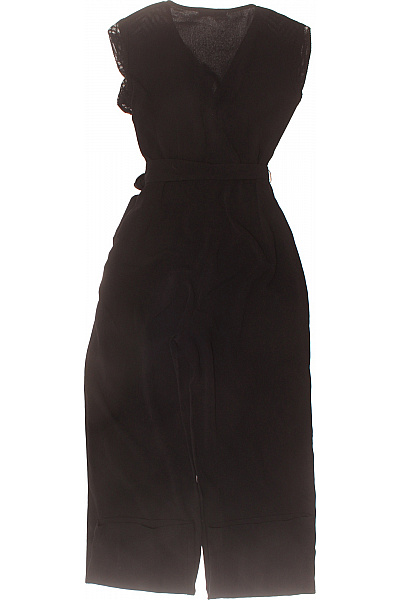 dámský černý overal dlouhý rukáv vzorovaný Vel. 36 | Unimoda | obrázek 2