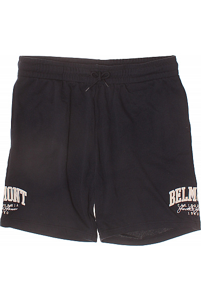 JACK & JONES Pánské černé Teplákové Kraťasy S Potiskem Volnočasové Velikost Xl