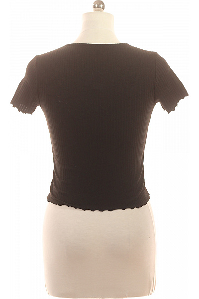 ONLY Dámské tričko černé krátký rukáv crop top basic Vel. m | ONLY | obrázek 3