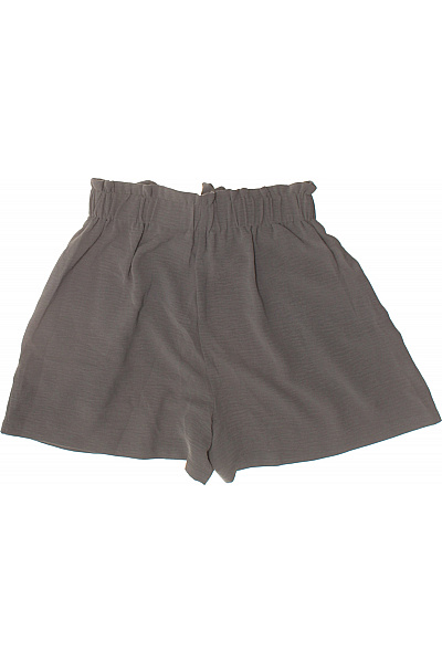 Dámské šedé kraťasy s páskem a mašlí volnočasové paperbag Vel. 38 | Unimoda | obrázek 2