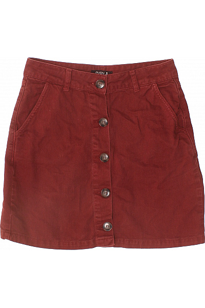 krátká červená sukně s kapsami a knoflíky Velikost .M | Unimoda | obrázek 2
