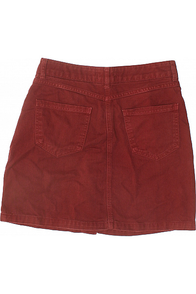 krátká červená sukně s kapsami a knoflíky Velikost .M | Unimoda | obrázek 3