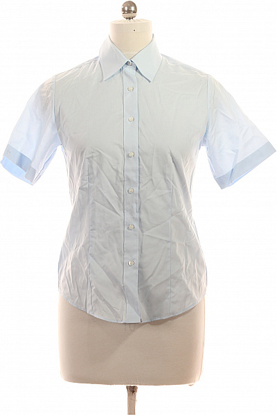 OLYMP Dámská bavlněná košile s krátkým rukávem elegantní modrá Velikost EU 36 | OLYMP | obrázek 2