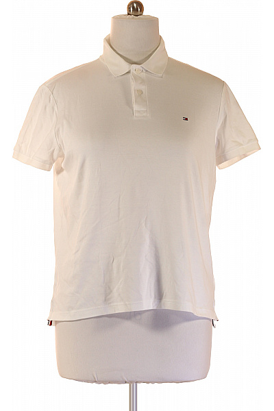 TOMMY HILFIGER Pánské Bílé Polo Tričko S Krátkým Rukávem Velikost L