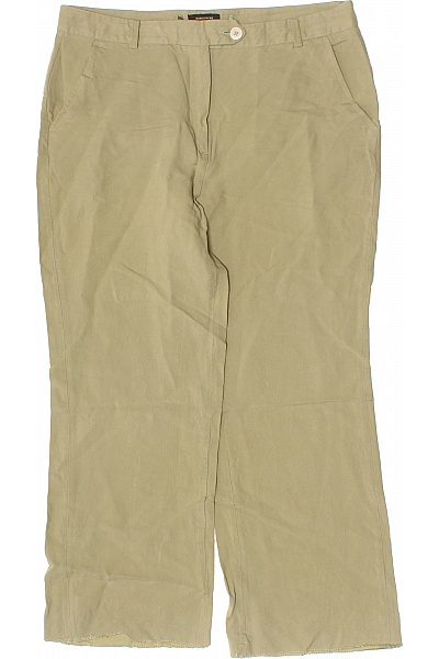 MORE & MORE lněné široké volnočasové kalhoty s kapsami béžové Vel. EU 42 | MORE & MORE | obrázek 2