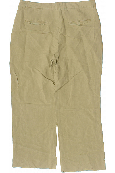 MORE & MORE lněné široké volnočasové kalhoty s kapsami béžové Vel. EU 42 | MORE & MORE | obrázek 3