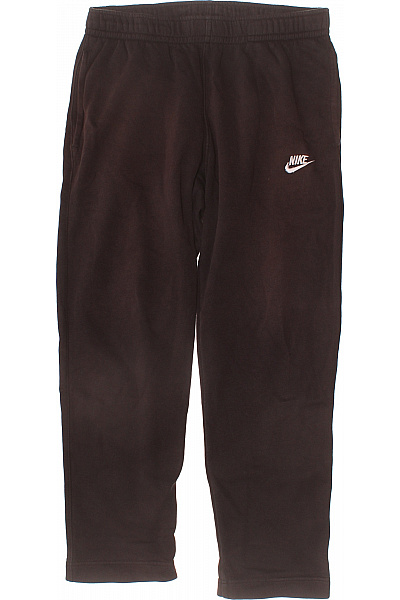 Nike Pánské Bavlněné Tepláky Volnočasové Hnědé S Kapsami Velikost EU M