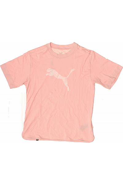 Puma Růžové Tričko S Krátkým Rukávem A Potiskem Velikost S