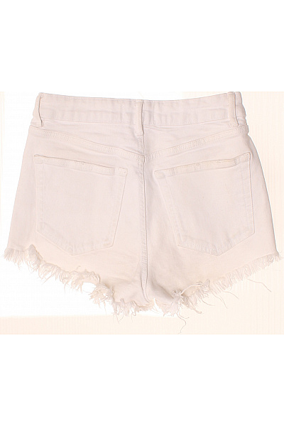 ZARA Dámské bílé džínové kraťasy s vysokým pasem a třásněmi Vel. 34 | ZARA | obrázek 2