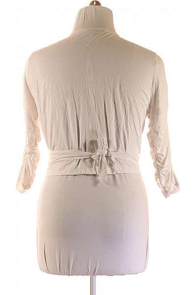 Yest Dámské zavinovací tričko s dlouhým rukávem bílé Vel. 3XL | Yest | obrázek 2