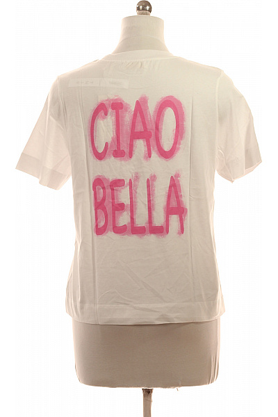 RICH&ROYAL Dámské tričko s krátkým rukávem a nápisem bílé bavlněné basic Velikost EU M | RICH&ROYAL | obrázek 2