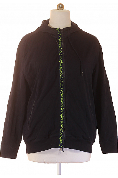 paul&shark Pánská černá bavlněná bunda s kapucí a zipem s motivem žraloků Vel. EU XXL | paul&shark | obrázek 2