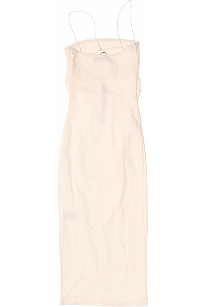 Bershka Bílé šaty na ramínka midi elegantní letní Velikost xs | Bershka | obrázek 2