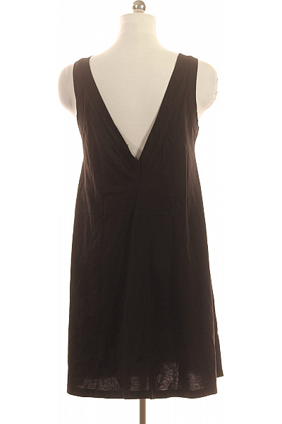 Dámské bavlněné šaty bez rukávů hnědé volnočasové jednoduché Velikost 38 | Unimoda | obrázek 3