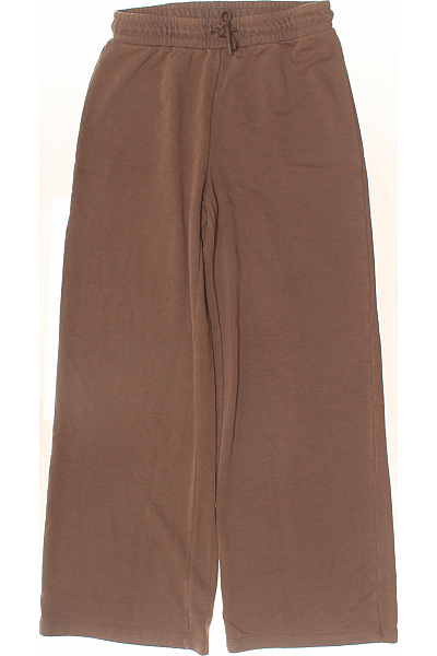 Dámské Tepláky Hnědé Volnočasové Polyesterové široké Vel. 38