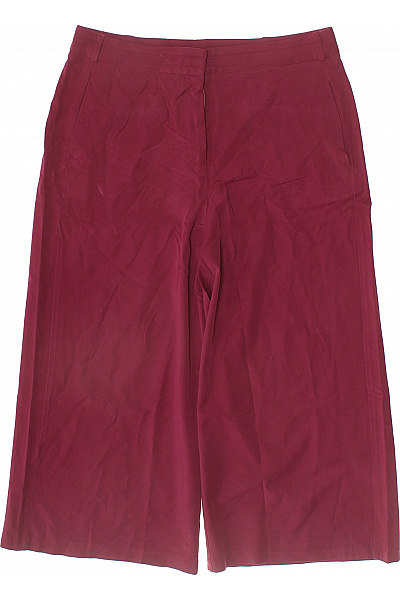 COMMA Dámské Vínové Culottes Volnočasové Elegantní široké S Kapsami Pod Kolena Velikost 42