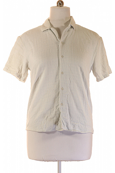 ONLY & SONS Pánské Košile S Krátkým Rukávem Letní Béžové Vzorované Ležérní Vel. S