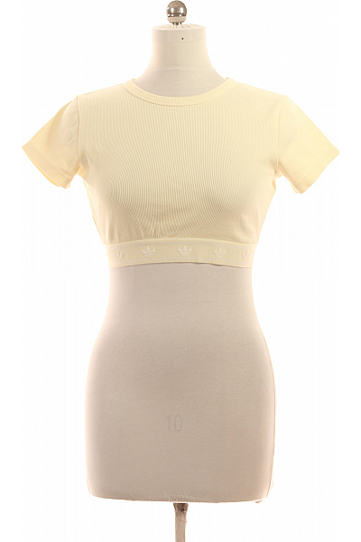 ADIDAS Dámské žluté tričko s krátkým rukávem crop top Vel. M | ADIDAS | obrázek 2