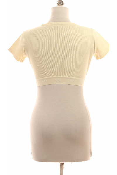 ADIDAS Dámské žluté tričko s krátkým rukávem crop top Vel. M | ADIDAS | obrázek 3