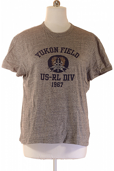 Ralph Lauren Pánské tričko s krátkým rukávem a potiskem šedé Vel. l | Ralph Lauren | obrázek 2