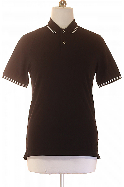 bugatti Pánské bavlněné tričko s krátkým rukávem a límečkem černé barvy Velikost M | bugatti | obrázek 2