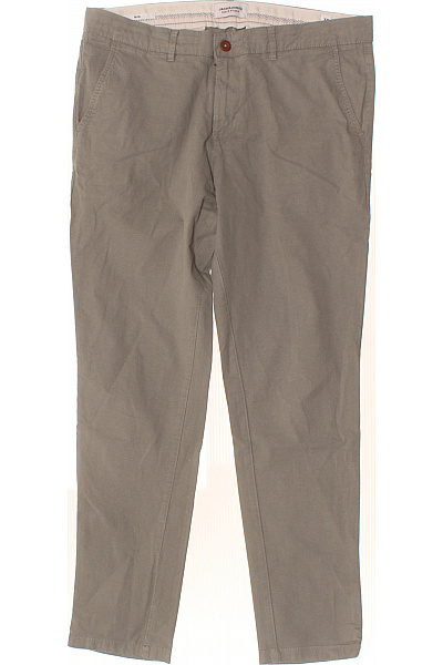 JACK & JONES Pánské Bavlněné Kalhoty Volnočasové Rovné S Kapsami Vel. 33/32