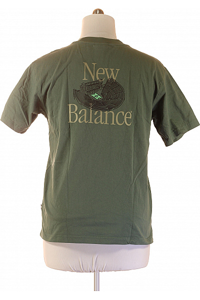 New Balance Pánské tričko s krátkým rukávem a potiskem zelené bavlněné Vel. EU L | New Balance | obrázek 3