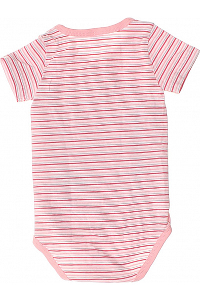 kanz růžové pruhované bavlněné kojenecké body s překladem Velikost 68 | kanz | obrázek 2