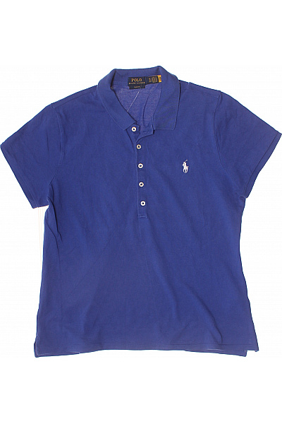 Ralph Lauren Pánské Polo Tričko S Krátkým Rukávem A Límečkem Modré Bavlněné Velikost Xl
