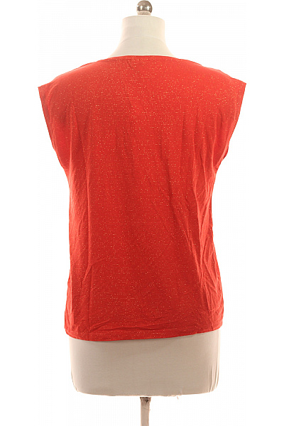 PIECES dámské tričko s krátkým rukávem oranžové s potiskem Velikost M | PIECES | obrázek 3