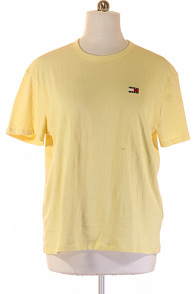 TOMMY HILFIGER Tričko S Krátkým Rukávem žluté Basic Bavlněné Vel. XL