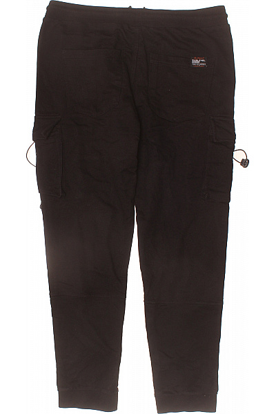 Sublevel Pánské bavlněné cargo tepláky černé volnočasové s kapsami Vel. XL | Sublevel | obrázek 2