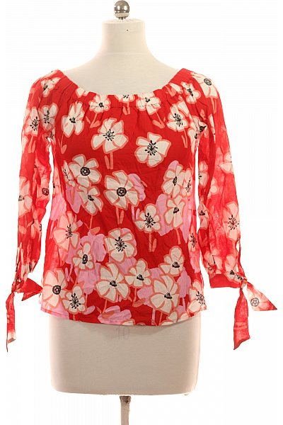Emily van den Bergh Dámská červená halenka s dlouhým rukávem a květinovým potiskem Vel. EU 34 | Emily van den Bergh | obrázek 2