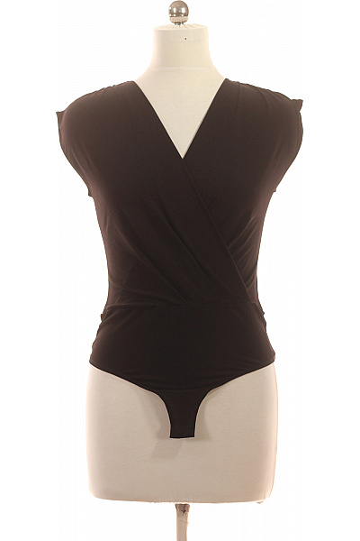 Dámské černé zavinovací body s krátkým rukávem elegantní Vel. 38 | Unimoda | obrázek 2