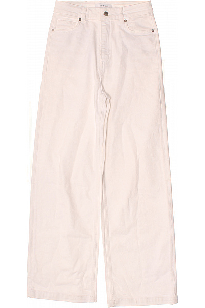 IVY & OAK Dámské Bílé Bavlněné Džíny Wide Leg S Vysokým Pasem Vel. 36