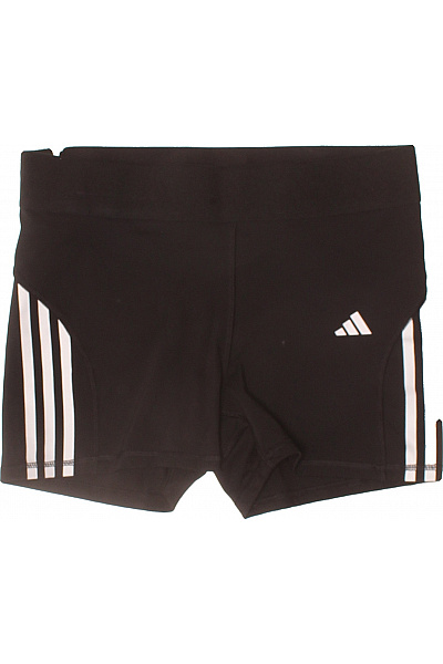 ADIDAS Dámské černé Sportovní Krátké Strečové Kraťasy S Pruhy Vel. EU L
